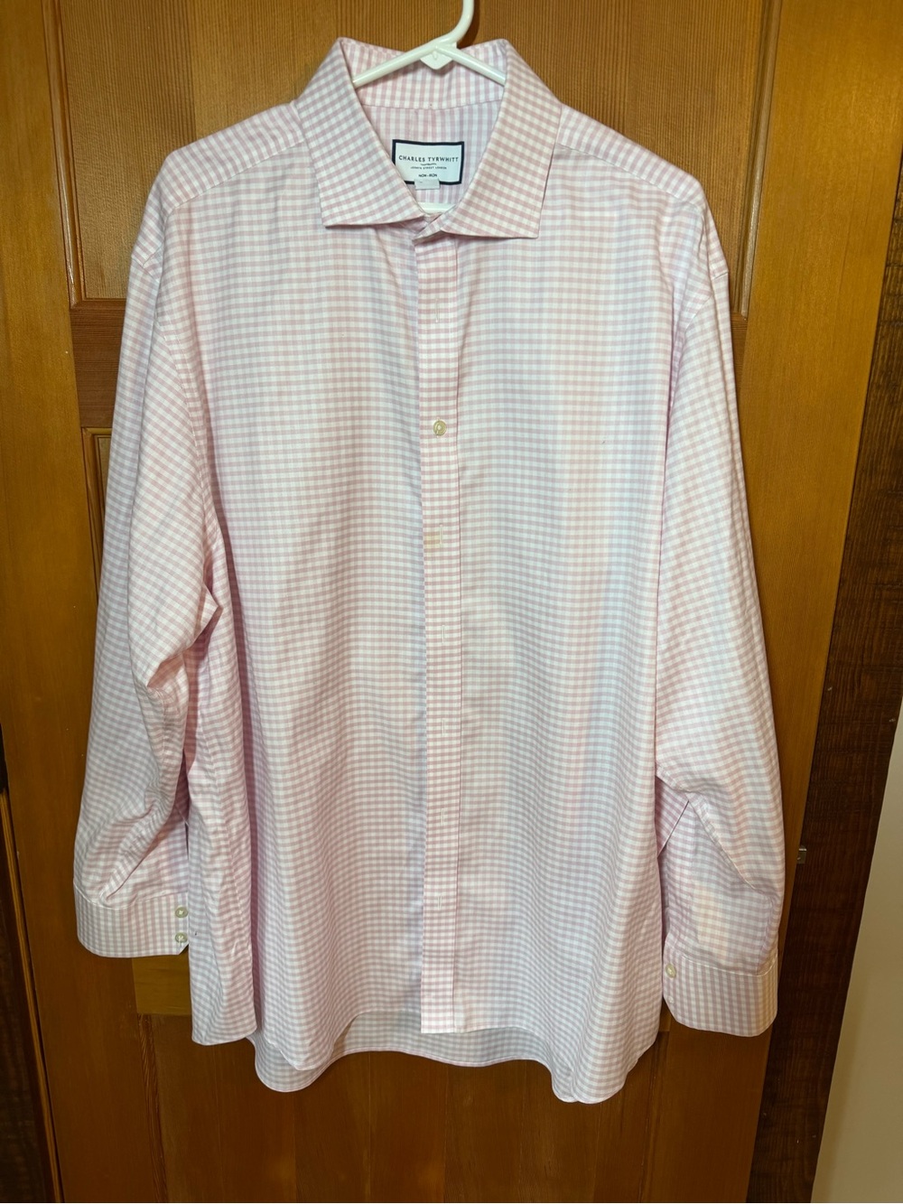 Charles Tyrwhitt Light Pink Gingham Dress Shirt - Men's